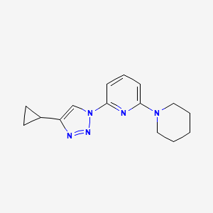 molecular formula C15H19N5 B2386288 2-(4-Cyclopropyltriazol-1-yl)-6-piperidin-1-ylpyridine CAS No. 2415516-99-1
