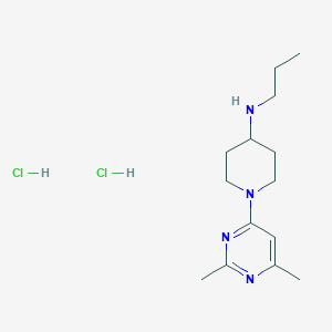 molecular formula C14H26Cl2N4 B2386290 1-(2,6-dimethylpyrimidin-4-yl)-N-propylpiperidin-4-amine dihydrochloride CAS No. 1306605-11-7