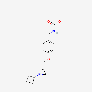 Tert-butyl N-[[4-[(1-cyclobutylaziridin-2-yl)methoxy]phenyl]methyl]carbamate