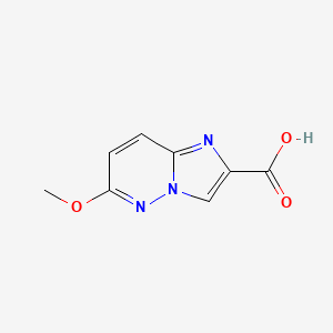 molecular formula C8H7N3O3 B2386298 6-Methoxyimidazo[1,2-b]pyridazine-2-carboxylic acid CAS No. 64068-09-3