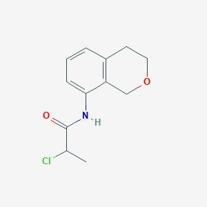 molecular formula C12H14ClNO2 B2386330 2-Chloro-N-(3,4-dihydro-1H-isochromen-8-yl)propanamide CAS No. 2411263-82-4