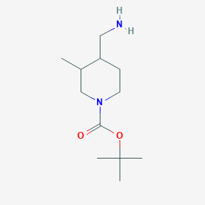 molecular formula C12H24N2O2 B2386347 tert-Butyl 4-(aminomethyl)-3-methylpiperidine-1-carboxylate CAS No. 1236121-41-7