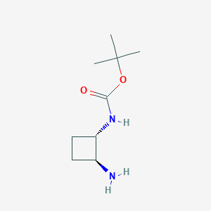 molecular formula C9H18N2O2 B2386352 tert-butyl N-[(1S,2S)-2-aminocyclobutyl]carbamate CAS No. 1374222-18-0