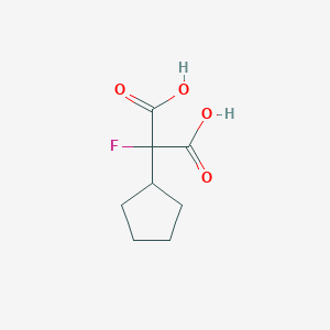 2-Cyclopentyl-2-fluoropropanedioic acid
