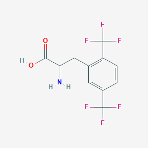 molecular formula C11H9F6NO2 B2386356 2,5-Bis(trifluoromethyl)-DL-phenylalanine CAS No. 1260002-85-4