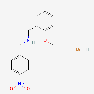 molecular formula C15H17BrN2O3 B2386362 (2-Methoxybenzyl)(4-nitrobenzyl)amine hydrobromide CAS No. 1609407-13-7; 353773-31-6