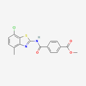 Methyl 4-[(7-chloro-4-methyl-1,3-benzothiazol-2-yl)carbamoyl]benzoate