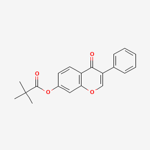molecular formula C20H18O4 B2386379 (4-Oxo-3-phenylchromen-7-yl) 2,2-dimethylpropanoate CAS No. 444643-75-8