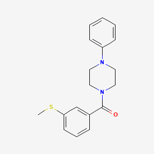 molecular formula C18H20N2OS B2386389 (3-(Methylthio)phenyl)(4-phenylpiperazin-1-yl)methanone CAS No. 896343-48-9