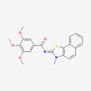 molecular formula C22H20N2O4S B2386403 (E)-3,4,5-trimethoxy-N-(3-methylnaphtho[2,1-d]thiazol-2(3H)-ylidene)benzamide CAS No. 441290-83-1
