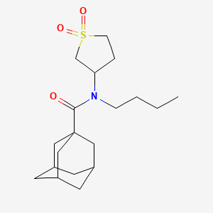 molecular formula C19H31NO3S B2386404 (3r,5r,7r)-N-丁基-N-(1,1-二氧化四氢噻吩-3-基)金刚烷-1-甲酰胺 CAS No. 898424-75-4