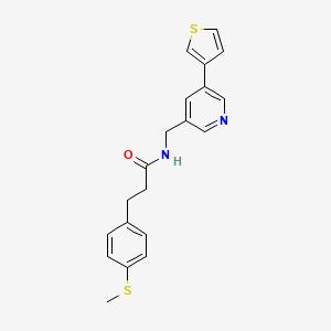 molecular formula C20H20N2OS2 B2386409 3-(4-(methylthio)phenyl)-N-((5-(thiophen-3-yl)pyridin-3-yl)methyl)propanamide CAS No. 1798490-18-2