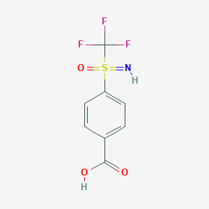 molecular formula C8H6F3NO3S B2386419 4-(Trifluoromethylsulfonimidoyl)benzoic acid CAS No. 2385452-08-2