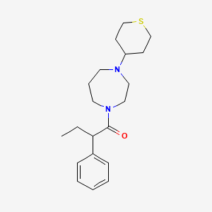 2-phenyl-1-(4-(tetrahydro-2H-thiopyran-4-yl)-1,4-diazepan-1-yl)butan-1-one