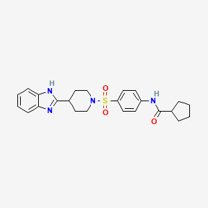 N-(4-((4-(1H-benzo[d]imidazol-2-yl)piperidin-1-yl)sulfonyl)phenyl)cyclopentanecarboxamide
