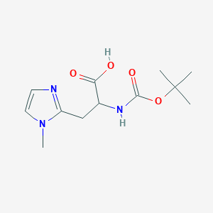 molecular formula C12H19N3O4 B2386432 3-(1-Methylimidazol-2-yl)-2-[(2-methylpropan-2-yl)oxycarbonylamino]propanoic acid CAS No. 1379842-82-6