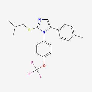2-(isobutylthio)-5-(p-tolyl)-1-(4-(trifluoromethoxy)phenyl)-1H-imidazole
