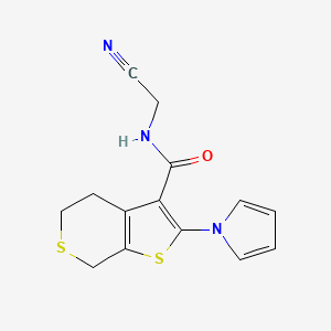 N-(cyanomethyl)-2-(1H-pyrrol-1-yl)-4H,5H,7H-thieno[2,3-c]thiopyran-3-carboxamide