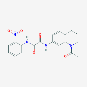 molecular formula C19H18N4O5 B2386443 N-(1-acetyl-3,4-dihydro-2H-quinolin-7-yl)-N'-(2-nitrophenyl)oxamide CAS No. 898413-36-0