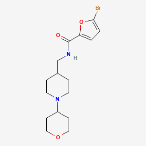 molecular formula C16H23BrN2O3 B2386458 5-bromo-N-((1-(tetrahydro-2H-pyran-4-yl)piperidin-4-yl)methyl)furan-2-carboxamide CAS No. 2034589-99-4