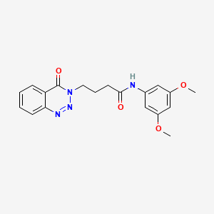 molecular formula C19H20N4O4 B2386465 N-(3,5-二甲氧基苯基)-4-(4-氧代-1,2,3-苯并三唑-3-基)丁酰胺 CAS No. 880812-14-6