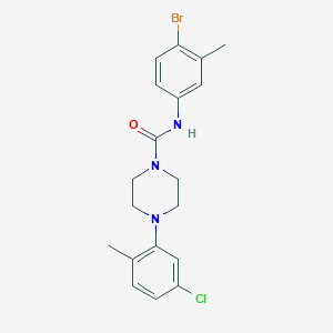 (4-(5-Chloro-2-methylphenyl)piperazinyl)-N-(4-bromo-3-methylphenyl)formamide