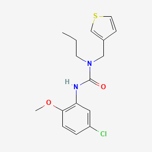 molecular formula C16H19ClN2O2S B2386486 3-(5-氯-2-甲氧基苯基)-1-丙基-1-(噻吩-3-基甲基)脲 CAS No. 1235358-66-3