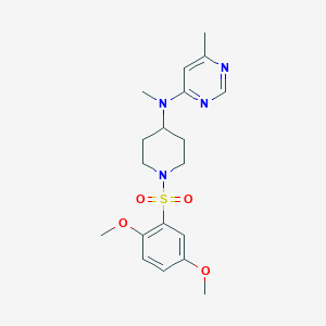 molecular formula C19H26N4O4S B2386488 N-[1-(2,5-Dimethoxyphenyl)sulfonylpiperidin-4-yl]-N,6-dimethylpyrimidin-4-amine CAS No. 2380098-67-7