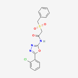 2-(benzylsulfonyl)-N-(5-(2-chlorophenyl)-1,3,4-oxadiazol-2-yl)acetamide