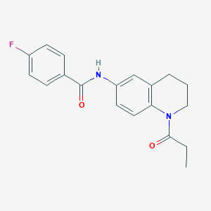 4-fluoro-N-(1-propionyl-1,2,3,4-tetrahydroquinolin-6-yl)benzamide