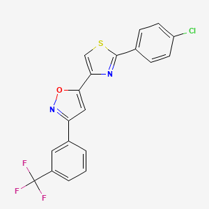 5-[2-(4-Chlorophenyl)-1,3-thiazol-4-yl]-3-[3-(trifluoromethyl)phenyl]-1,2-oxazole