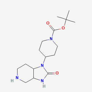 molecular formula C16H28N4O3 B2386506 tert-butyl 4-{2-oxo-octahydro-1H-imidazolidino[4,5-c]pyridin-1-yl}piperidine-1-carboxylate CAS No. 1909310-15-1