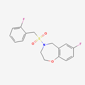 7-Fluoro-4-((2-fluorobenzyl)sulfonyl)-2,3,4,5-tetrahydrobenzo[f][1,4]oxazepine