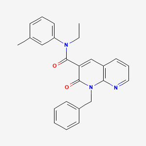 molecular formula C25H23N3O2 B2386511 1-benzyl-N-ethyl-2-oxo-N-(m-tolyl)-1,2-dihydro-1,8-naphthyridine-3-carboxamide CAS No. 946330-33-2