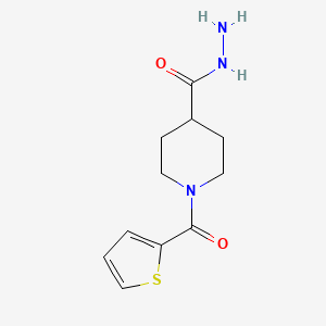 molecular formula C11H15N3O2S B2386530 1-(2-Thienylcarbonyl)piperidine-4-carbohydrazide CAS No. 1557593-84-6