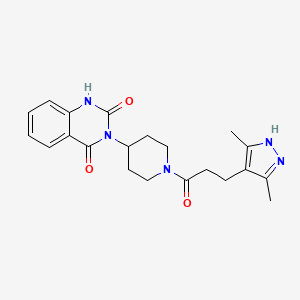 3-[1-[3-(3,5-Dimethyl-1H-pyrazol-4-yl)propanoyl]piperidin-4-yl]-1H-quinazoline-2,4-dione