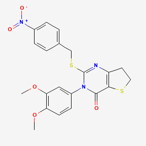 3-(3,4-dimethoxyphenyl)-2-((4-nitrobenzyl)thio)-6,7-dihydrothieno[3,2-d]pyrimidin-4(3H)-one