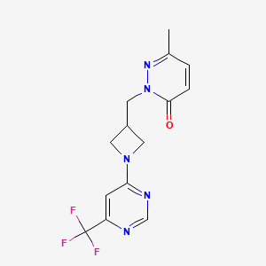 6-Methyl-2-({1-[6-(trifluoromethyl)pyrimidin-4-yl]azetidin-3-yl}methyl)-2,3-dihydropyridazin-3-one