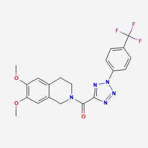 (6,7-dimethoxy-3,4-dihydroisoquinolin-2(1H)-yl)(2-(4-(trifluoromethyl)phenyl)-2H-tetrazol-5-yl)methanone