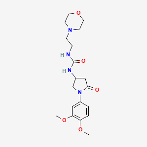 1-(1-(3,4-Dimethoxyphenyl)-5-oxopyrrolidin-3-yl)-3-(2-morpholinoethyl)urea
