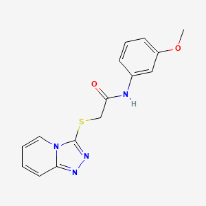 molecular formula C15H14N4O2S B2386568 2-([1,2,4]triazolo[4,3-a]pyridin-3-ylthio)-N-(3-methoxyphenyl)acetamide CAS No. 379239-57-3