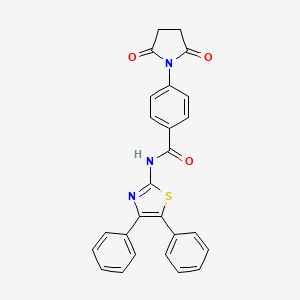 4-(2,5-dioxopyrrolidin-1-yl)-N-(4,5-diphenyl-1,3-thiazol-2-yl)benzamide