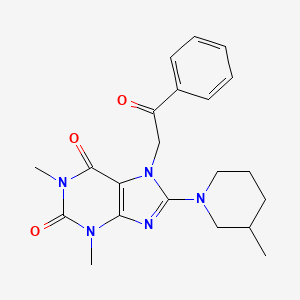1,3-dimethyl-8-(3-methylpiperidin-1-yl)-7-(2-oxo-2-phenylethyl)-1H-purine-2,6(3H,7H)-dione