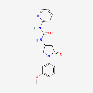 molecular formula C17H18N4O3 B2386577 1-(1-(3-Methoxyphenyl)-5-oxopyrrolidin-3-yl)-3-(pyridin-2-yl)urea CAS No. 891098-36-5