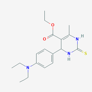 ethyl 4-[4-(diethylamino)phenyl]-6-methyl-2-sulfanylidene-3,4-dihydro-1H-pyrimidine-5-carboxylate