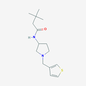molecular formula C15H24N2OS B2386586 3,3-二甲基-N-(1-(噻吩-3-基甲基)吡咯烷-3-基)丁酰胺 CAS No. 2319632-82-9