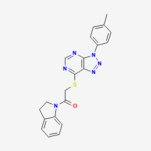 1-(indolin-1-yl)-2-((3-(p-tolyl)-3H-[1,2,3]triazolo[4,5-d]pyrimidin-7-yl)thio)ethanone