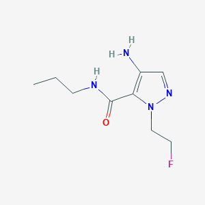 molecular formula C9H15FN4O B2386589 4-Amino-1-(2-fluoroethyl)-N-propyl-1H-pyrazole-5-carboxamide CAS No. 2101199-55-5