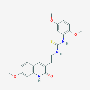 1-(2,5-Dimethoxyphenyl)-3-(2-(7-methoxy-2-oxo-1,2-dihydroquinolin-3-yl)ethyl)thiourea