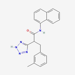 molecular formula C21H19N5O B2386599 3-(3-methylphenyl)-N-1-naphthyl-2-(2H-tetrazol-5-yl)propanamide CAS No. 483994-01-0